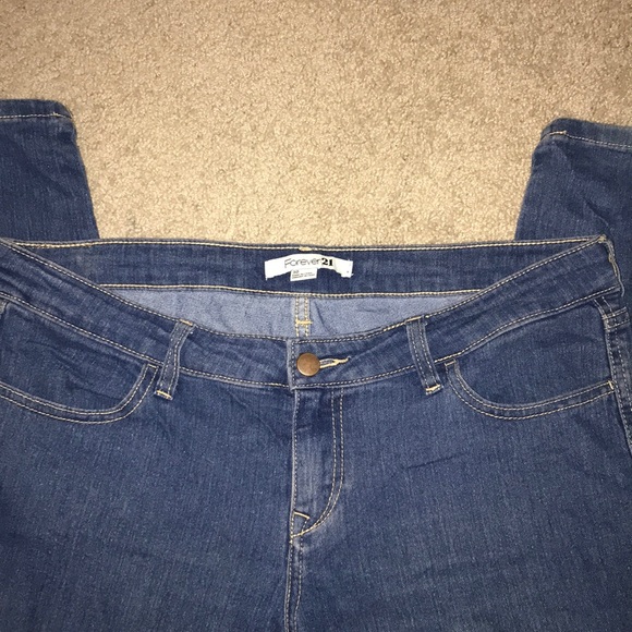 Forever 21 Blue Skinny Jeans - Picture 2 of 4